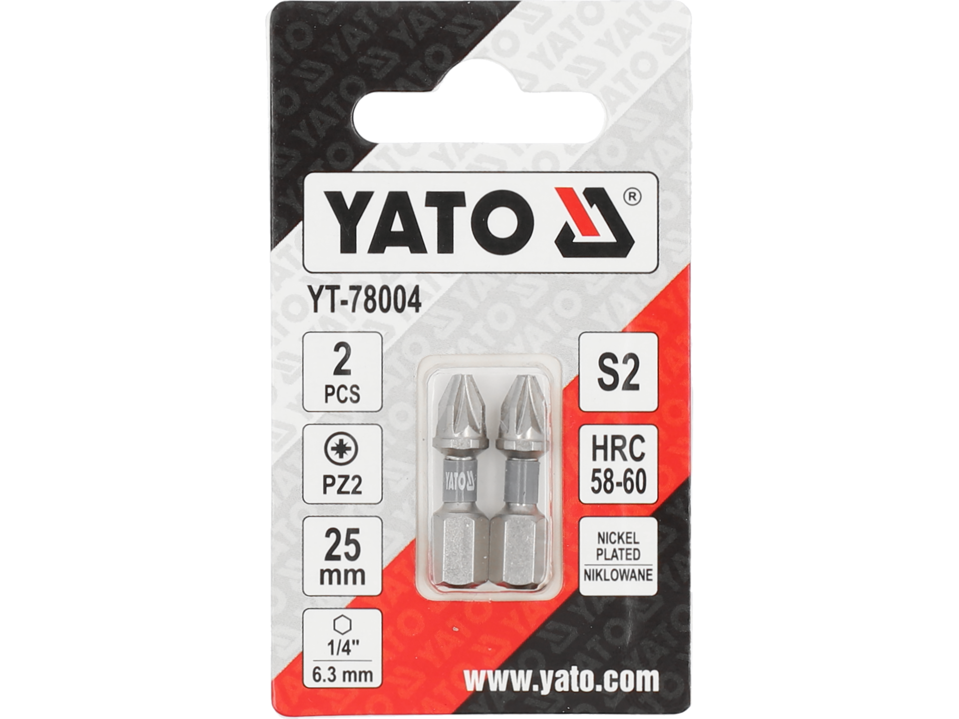 TYT-78004 BIT NASTAVAK KRIŽNI 1/4 25MM PZ2 2/1