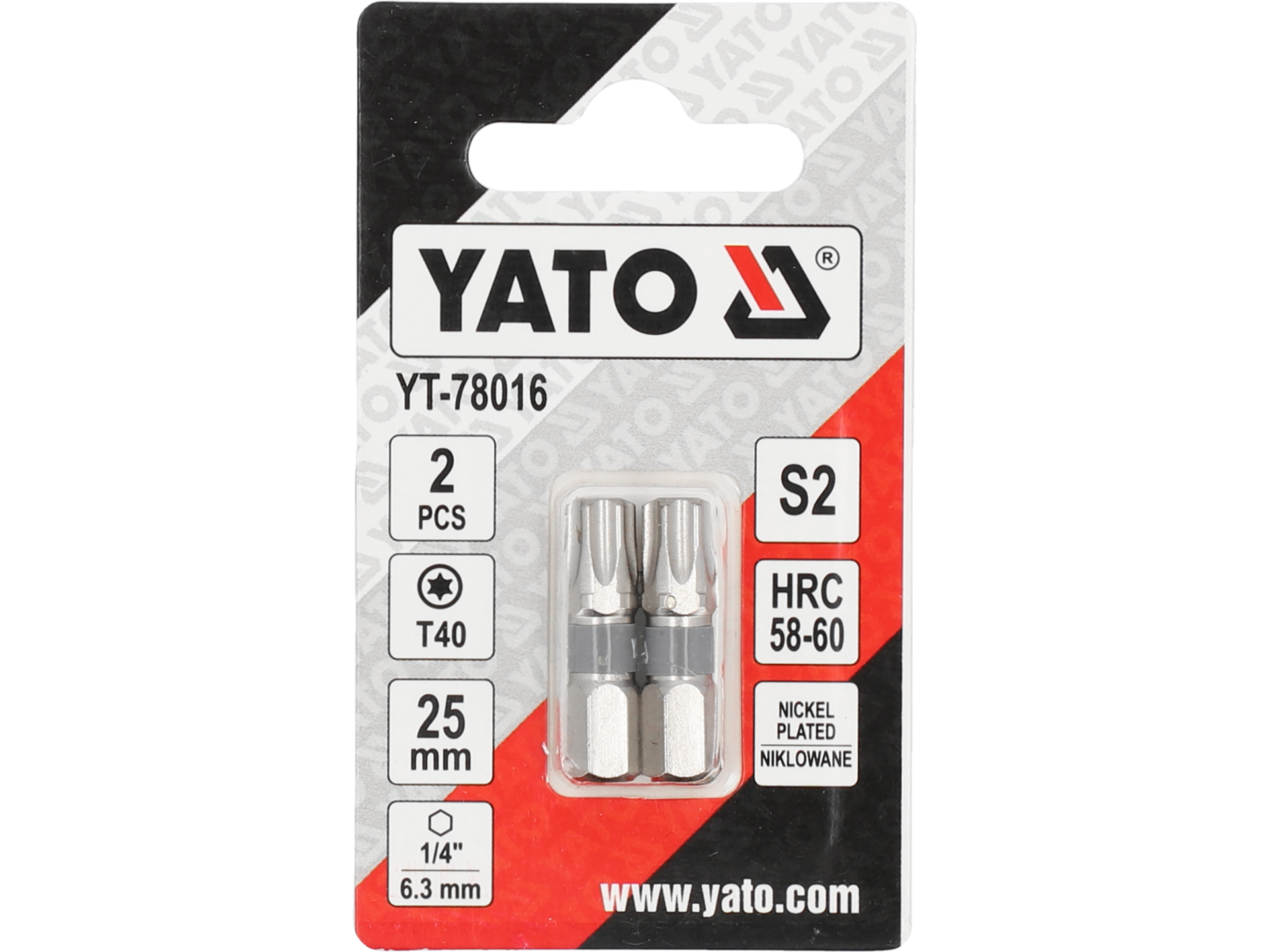 BIT NASTAVAK TORX 1/4 25MM T40 2/1