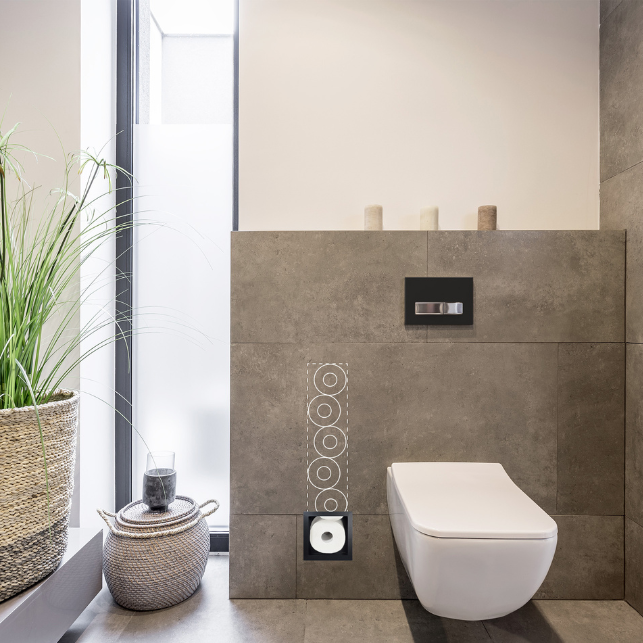PB-BL3 BALNEO UGRADBENA KUTIJA ZA WC PAPIR 3 CRNA 72X19,5X12,1 cm